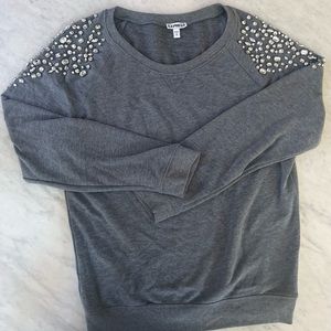 Express sweatshirt with jewels